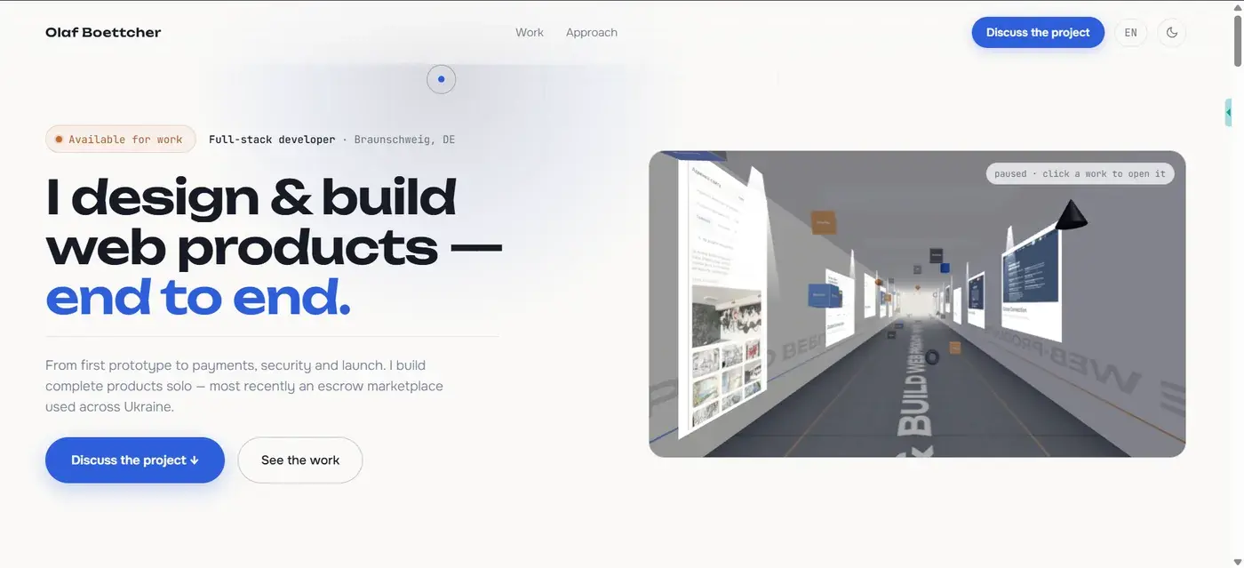 This site — home page screenshot